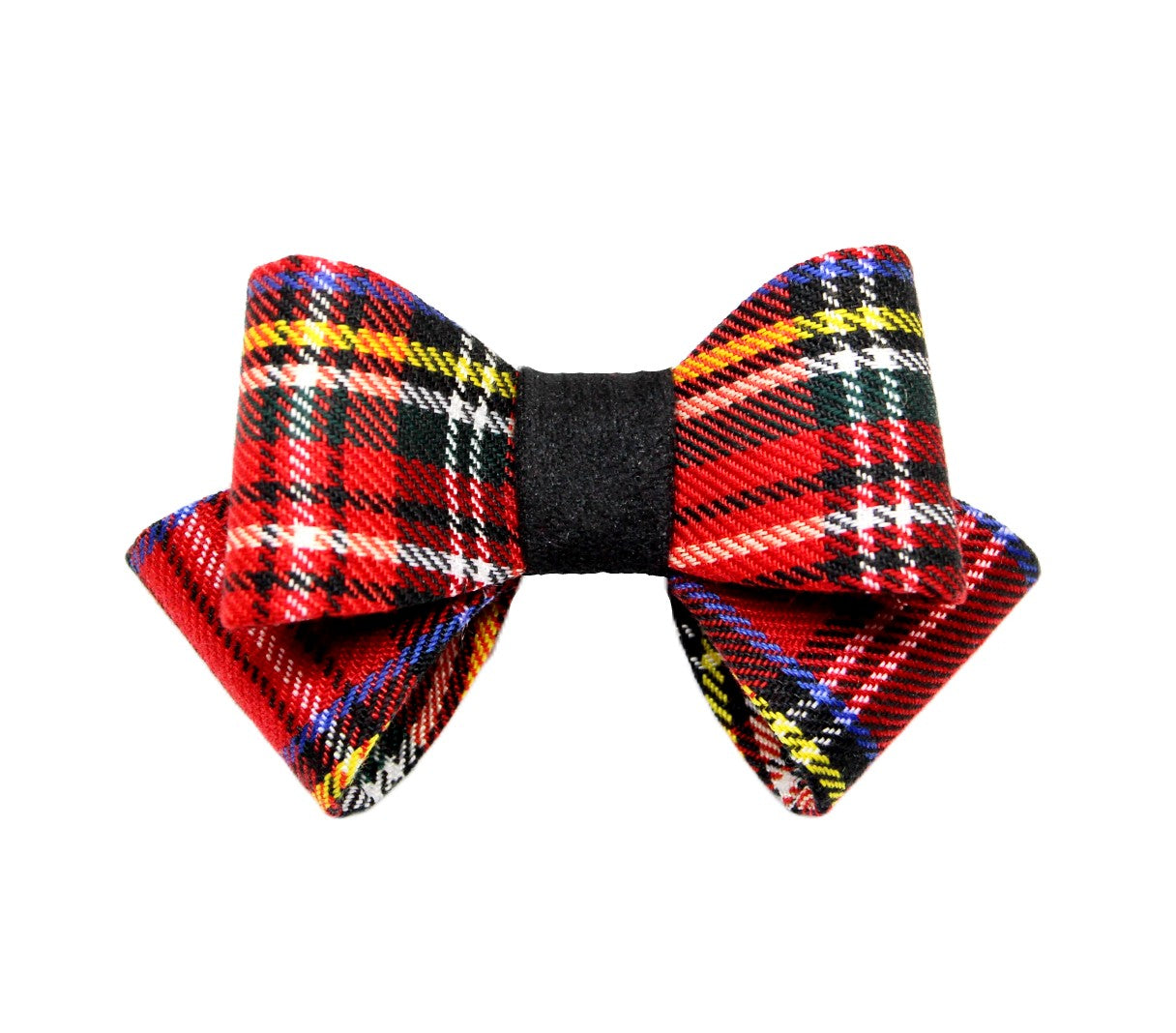 Podwójna kokardka w kolorową kratę (tartan) k11